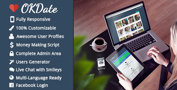 OKDate v1.9 - Complete Dating Script (Desktop & Mobile Ready)