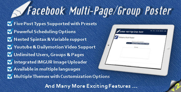 Facebook Multi-Page/Group Poster