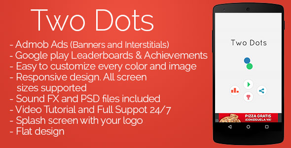 Two Dots - Admob + Leaderboards + Share