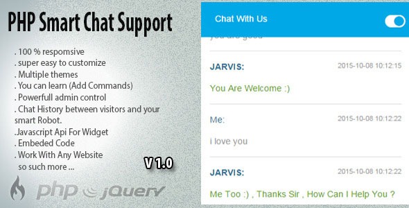 PHP Smart Robot Chat Support