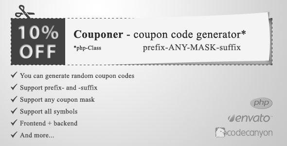 “Couponer” - coupon code generator