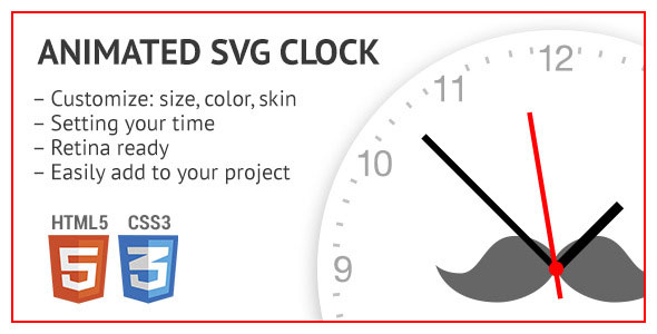 Animated SVG clock