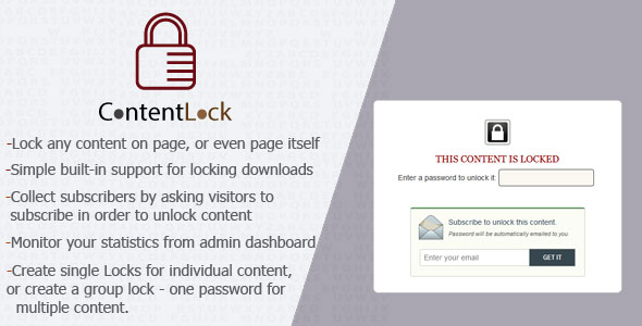ContentLock - Content Locking Solution
