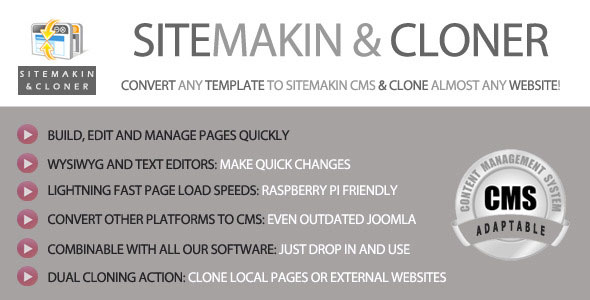 Sitemakin and Cloner - Fast CMS and Cloner