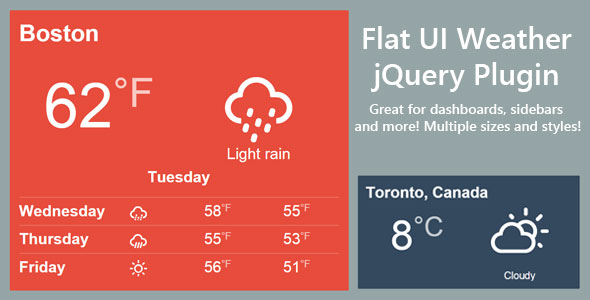 Flat Weather jQuery Plugin