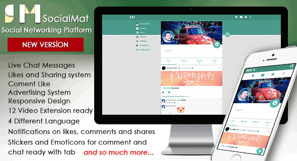 SocialMat v1.3 - Social Networking Platform