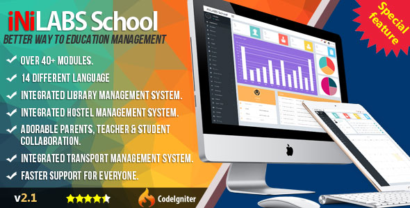 inilabs school management system nulled scripts
