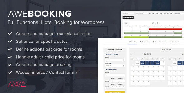 AweBooking v2.1 - Online Hotel Booking for WordPress