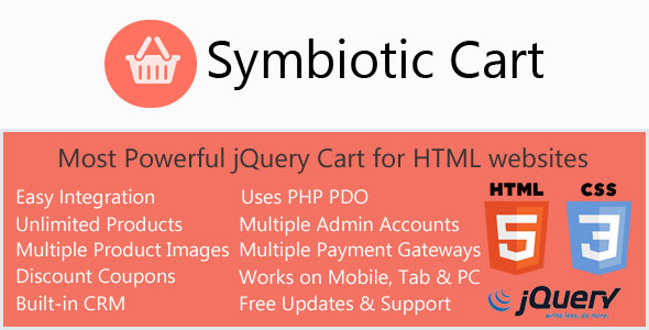 AJAX Cart for HTML websites with Orders & Invoices