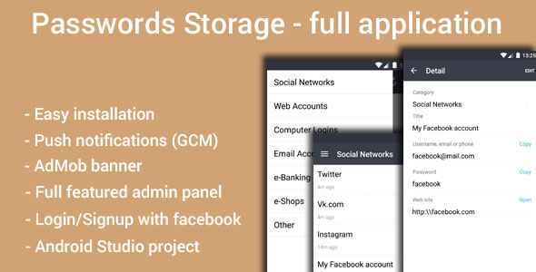 Passwords Storage App