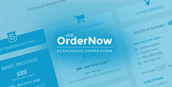 OrderNow - Responsive Order Form