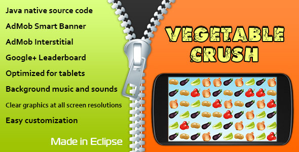 Vegetable Crush with AdMob and Leaderboard