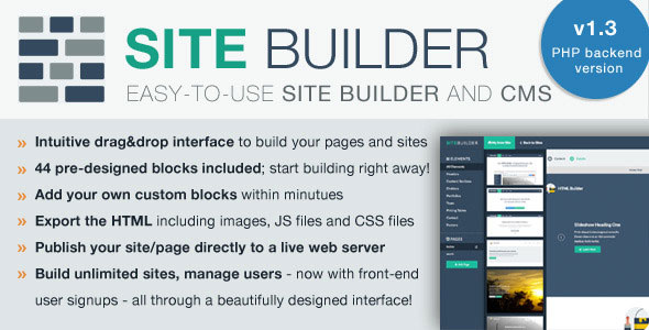 SiteBuilder Lite - Drag&Drop site builder and CMS
