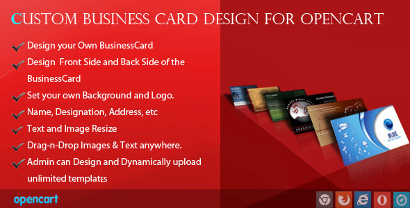 Custom Business Card Design for OpenCart