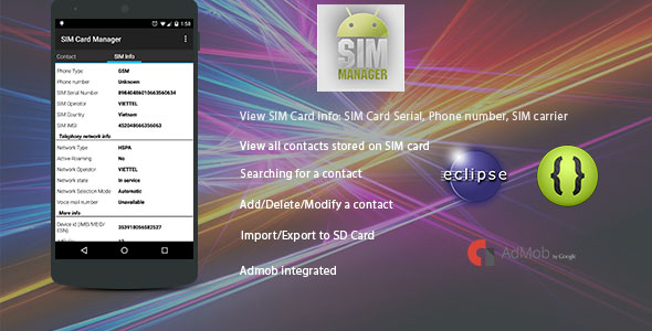 SIM Card Manager with Admob