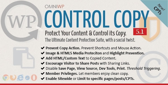 WP Control Copy v5.1 – Protect Content & Serve Copy