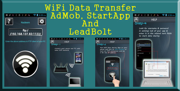 Wifi Data Transfer - AdMob, StartApp and LeadBolt