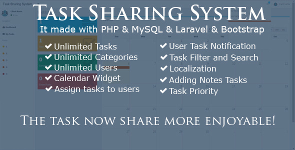 Task Sharing System - Laravel