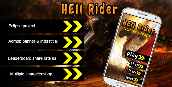 Hell Rider - Admob Multiple character Leadeboard 