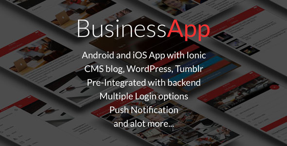 BusinessApp - Ionic iOS/Android Full Application with powerful CMS