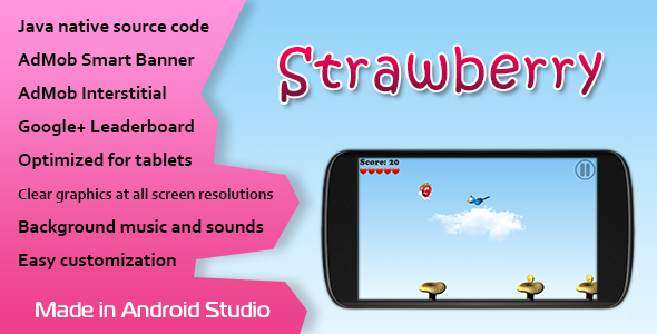 Strawberry Game with AdMob and Leaderboard
