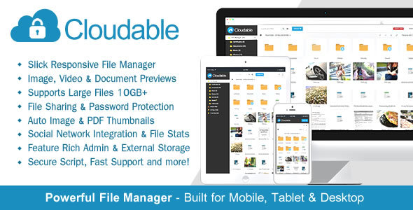 Cloudable - File Hosting Script - Securely Manage, Preview & Share Your Files