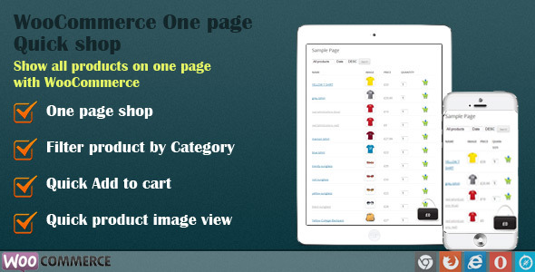 WooCommerce Quick Order One Page Shop v1.3