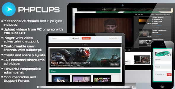 PHPClips v2.0 - Video Sharing Platform 