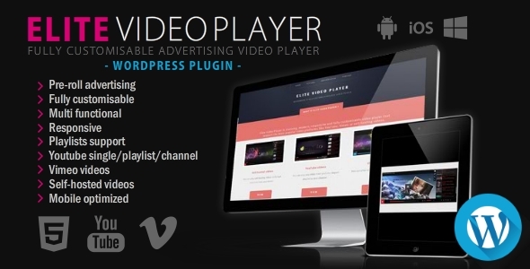 Elite Video Player v2.0.6 - WordPress plugin