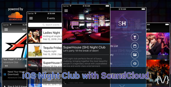 iOS Night Club/Bar with SoundCloud