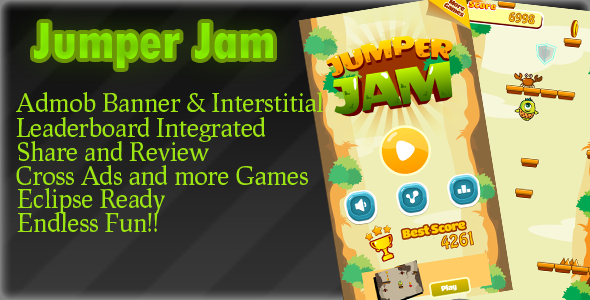 Jumper JAM Admob + Leaderboard +Powerups+Endless