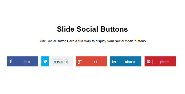 Slide Social Buttons