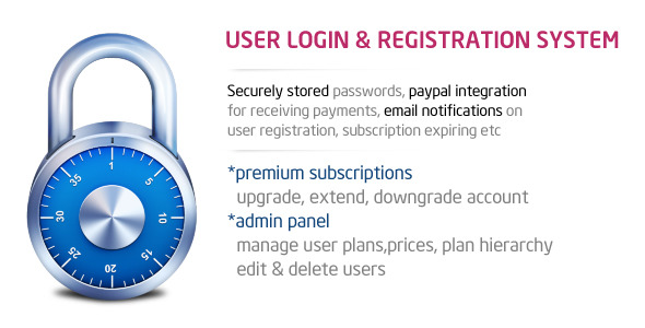 Login & Registration with Premium Membership