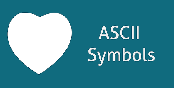 ASCII Text Symbols - Top Android App