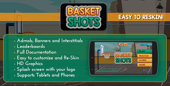 Basket Shots - HD Basketball Game Template