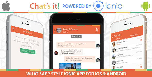 What’s App Chat Clone – An Ionic Framework ,Socket.io and Nodejs Full Hybrid App