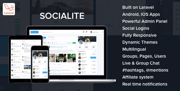 Socialite v3.1 - Laravel Social Network Script