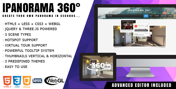 iPanorama 360° - jQuery Virtual Tour with Builder
