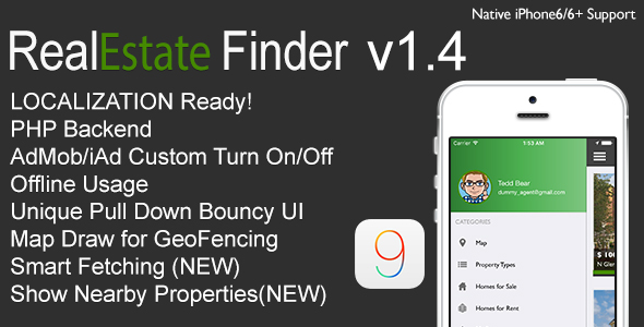 RealEstate Finder Full iOS Application v1.4 