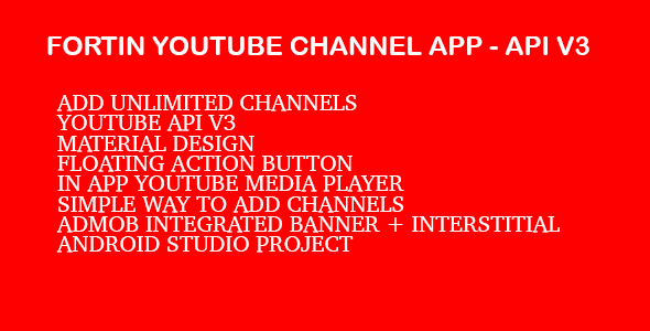 Fortin Video Channel App - Youtube Api V3