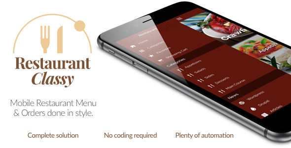 Restaurant Ionic Classy- Full Application with Firebase backend