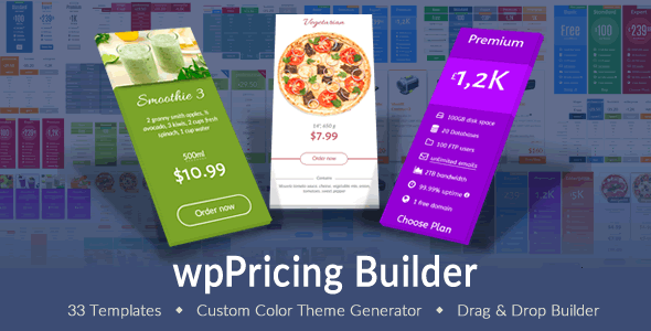 wpPricing Builder v1.4.1 - WordPress Responsive Pricing Tables 