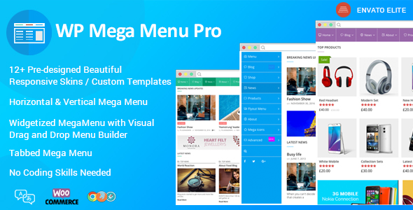 WP Mega Menu Pro v2.0.2 - Responsive Mega Menu Plugin