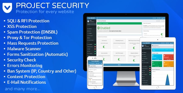Project SECURITY v15 – Website Security, Antivirus & Firewall