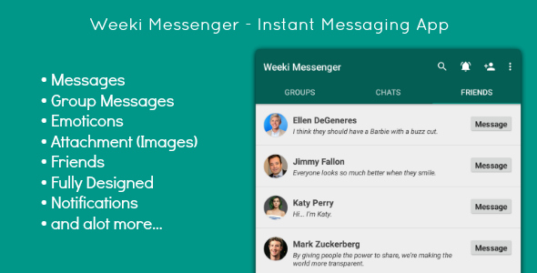 Weeki Messenger - Instant Messenger (Full App)