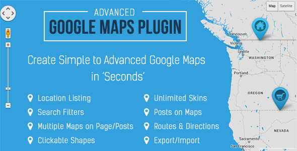 Advanced Google Maps Plugin for WordPress v3.4.5