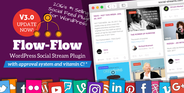 Flow-Flow v3.0.1- WordPress Social Stream Plugin