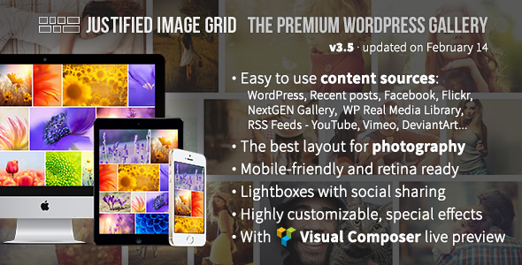 Justified Image Grid v3.5 - Premium WordPress Gallery