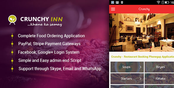 Crunchy - Restaurant Booking Phonegap Application