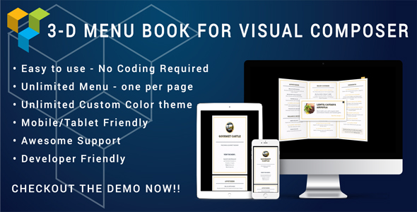 Visual Composer - 3D Menu Flyer for Restaurant and Cafe